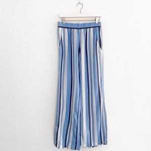 Anthropologies Drew Whitney Striped Wide Leg Twill Pants